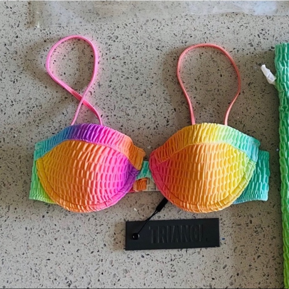 Triangl Rainbow Bikini Top 🌈